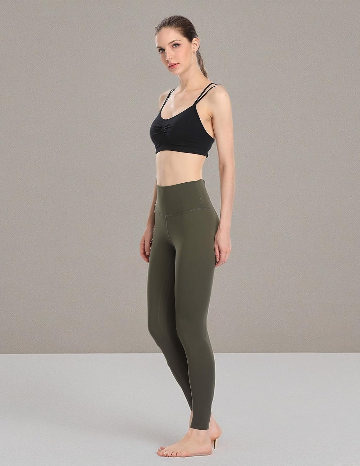 image:imageColorfulkoala Womens Buttery Soft High Waisted Yoga Pants FullLength LeggingsOlive Green