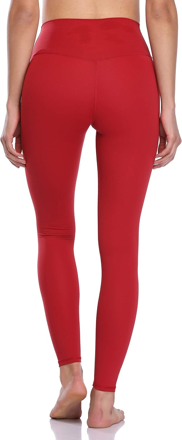 image:imageColorfulkoala Womens Buttery Soft High Waisted Yoga Pants FullLength LeggingsRose Red