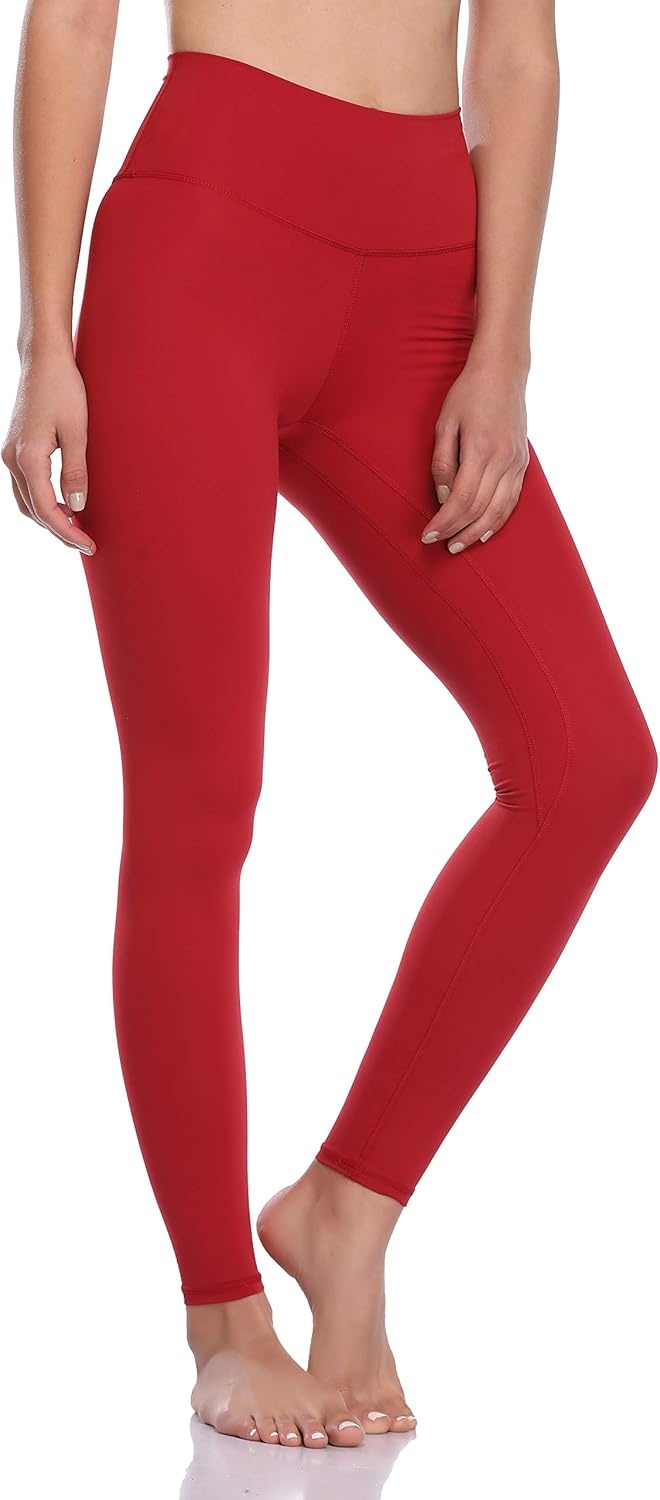 image:imageColorfulkoala Womens Buttery Soft High Waisted Yoga Pants FullLength LeggingsRose Red