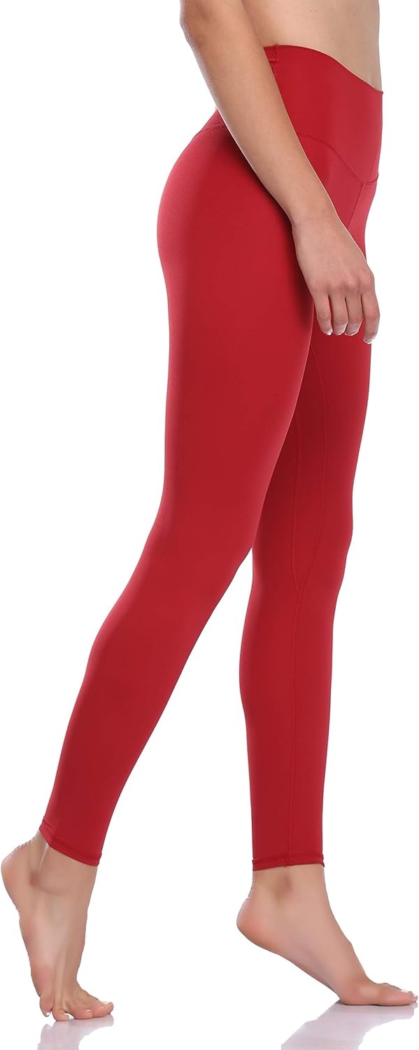 image:imageColorfulkoala Womens Buttery Soft High Waisted Yoga Pants FullLength LeggingsRose Red