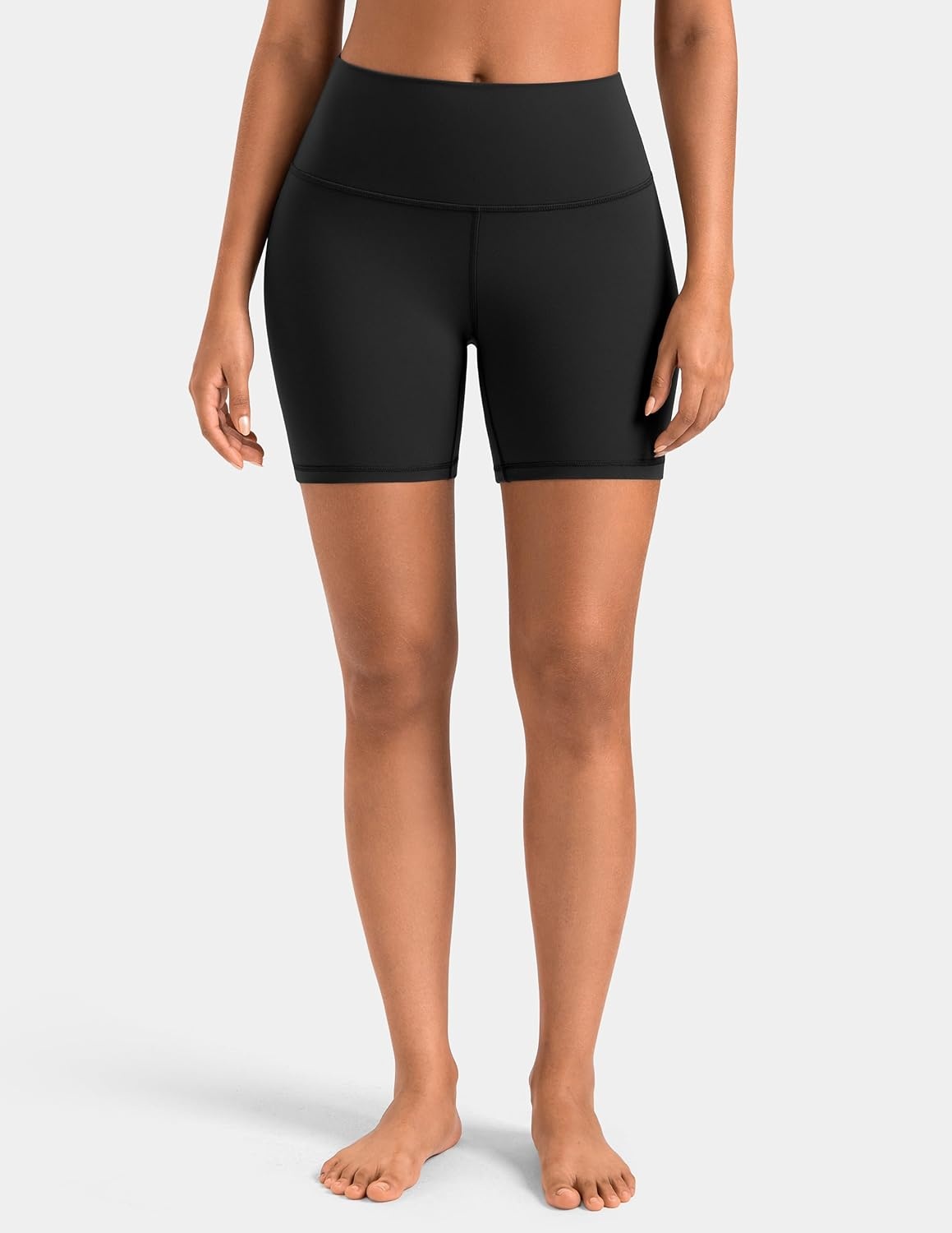 image:imageColorfulkoala Womens Dreamlux High Waisted Yoga Shorts 6 Inseam Workout TightsBlack