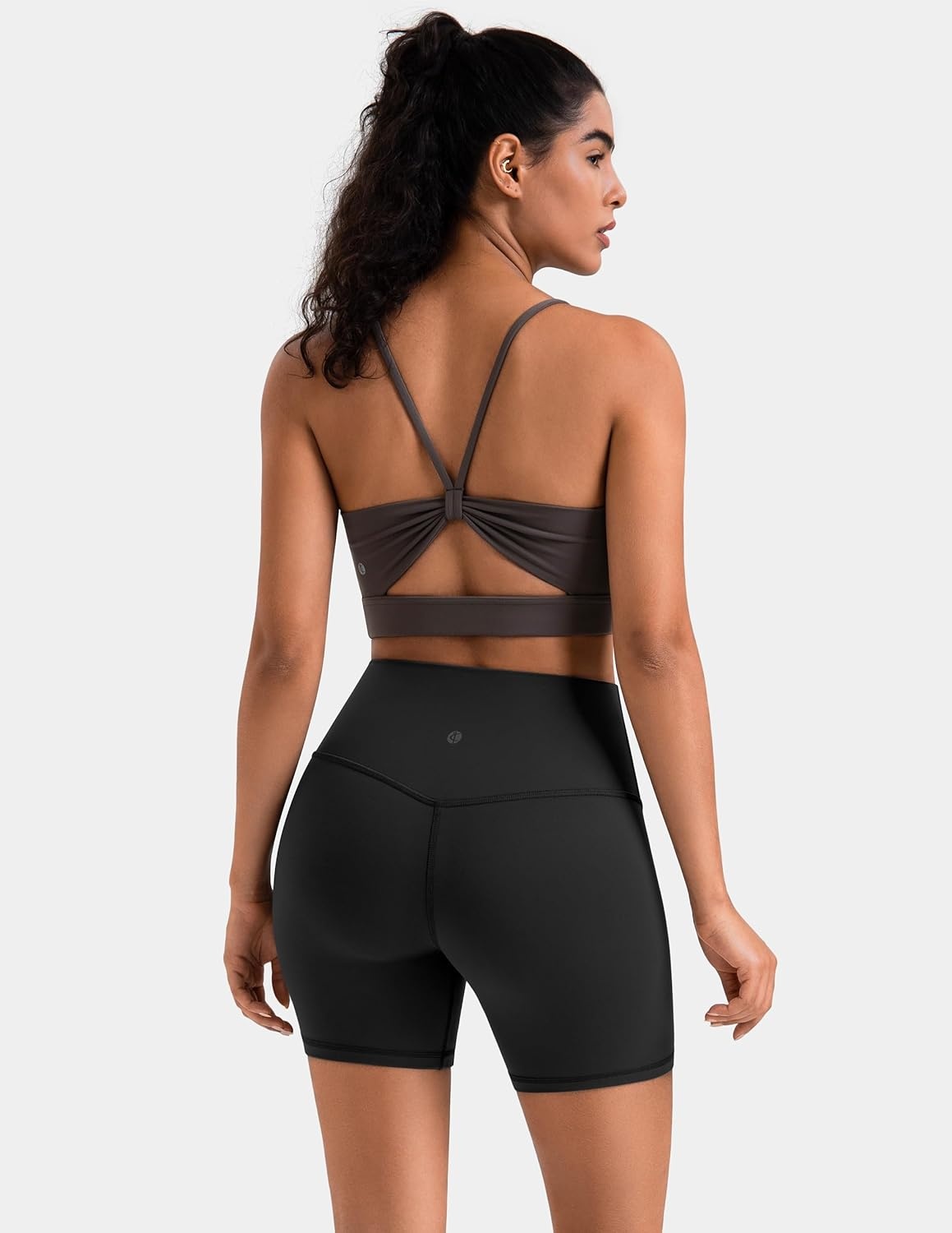 image:imageColorfulkoala Womens Dreamlux High Waisted Yoga Shorts 6 Inseam Workout TightsBlack