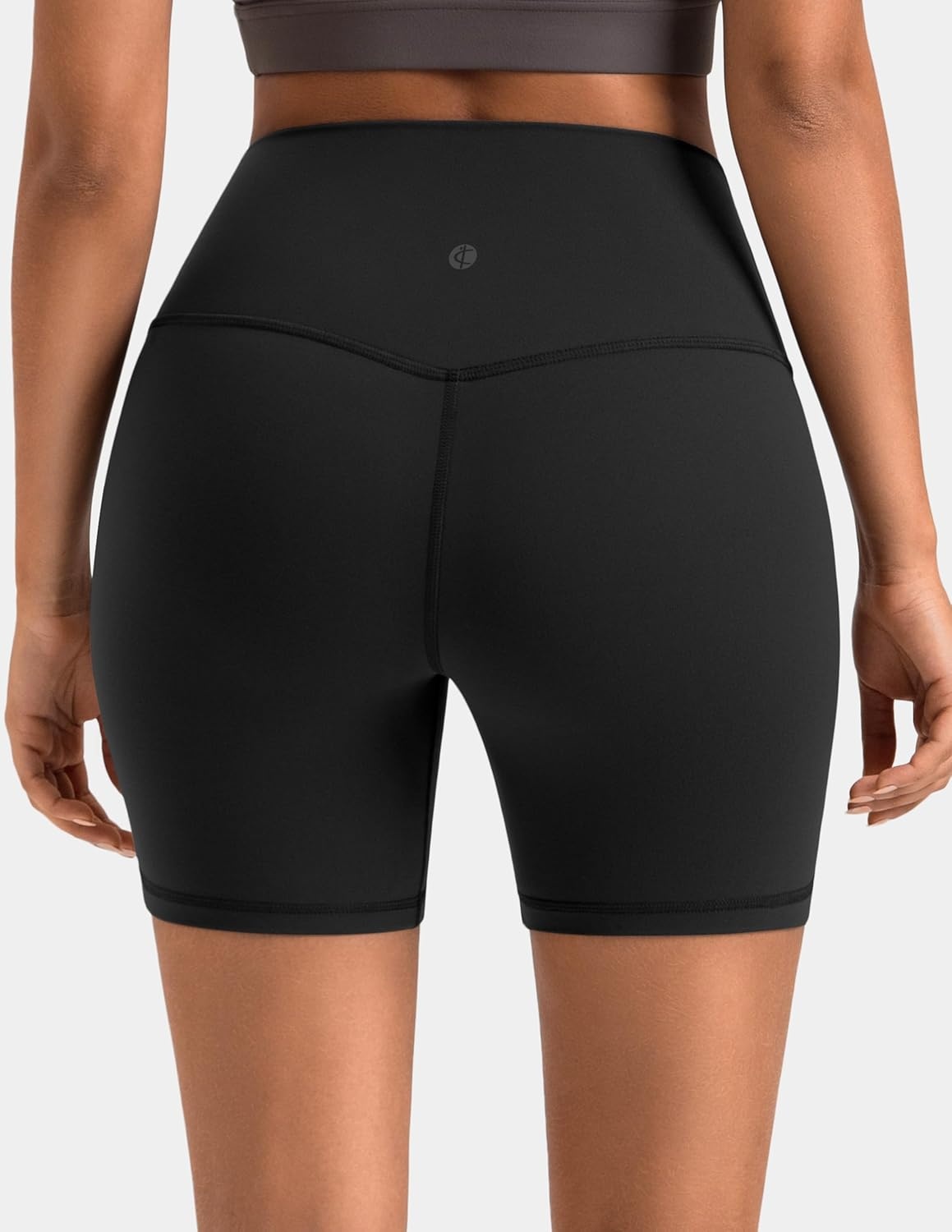 image:imageColorfulkoala Womens Dreamlux High Waisted Yoga Shorts 6 Inseam Workout TightsBlack