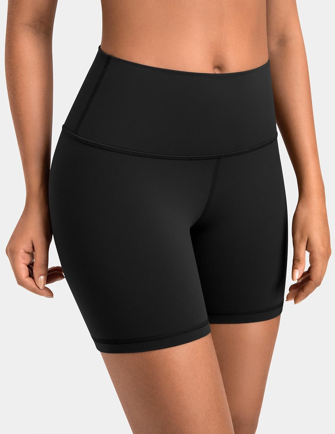 image:imageColorfulkoala Womens Dreamlux High Waisted Yoga Shorts 6 Inseam Workout TightsBlack
