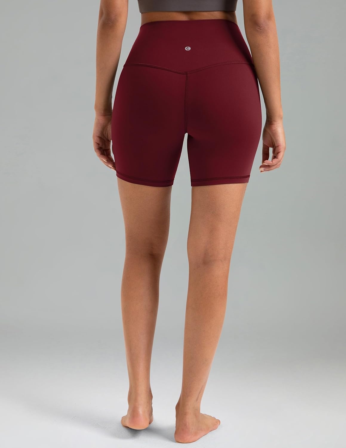 image:imageColorfulkoala Womens Dreamlux High Waisted Yoga Shorts 6 Inseam Workout TightsCabernet