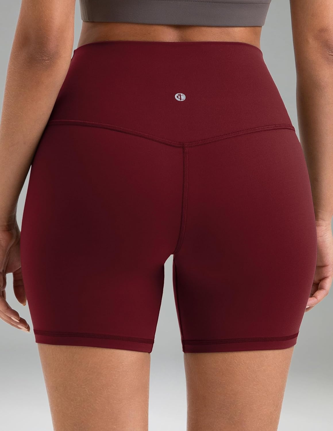 image:imageColorfulkoala Womens Dreamlux High Waisted Yoga Shorts 6 Inseam Workout TightsCabernet