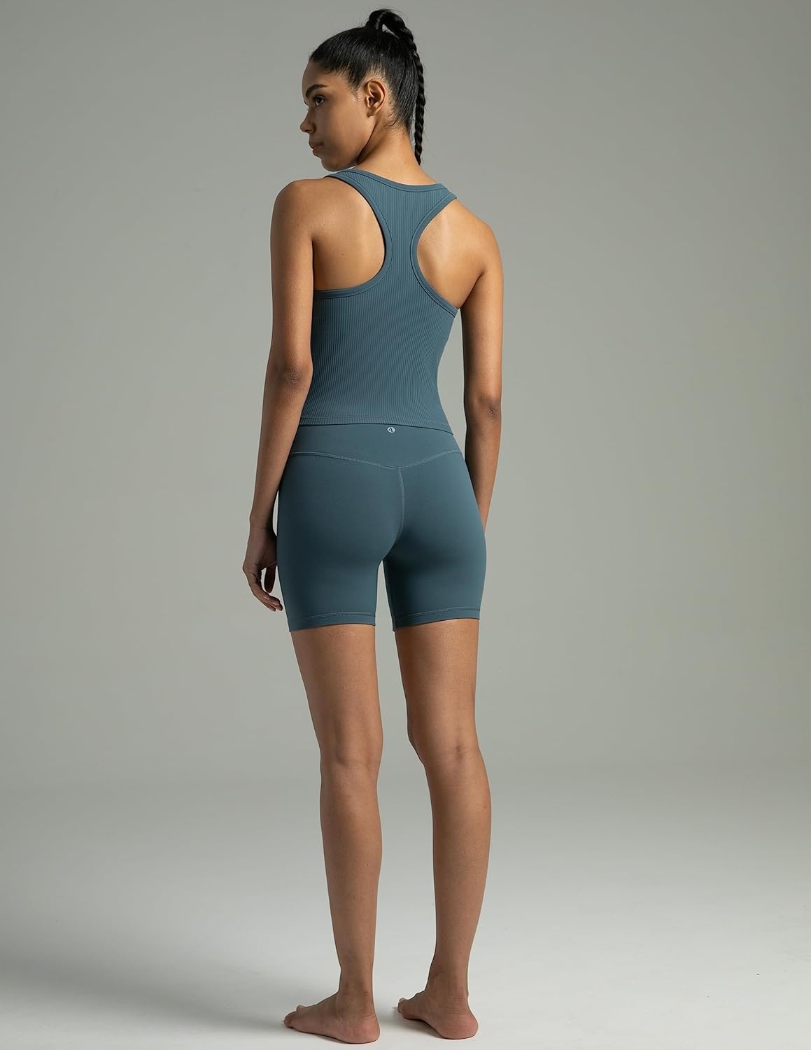 image:imageColorfulkoala Womens Dreamlux High Waisted Yoga Shorts 6 Inseam Workout TightsDark Jasper