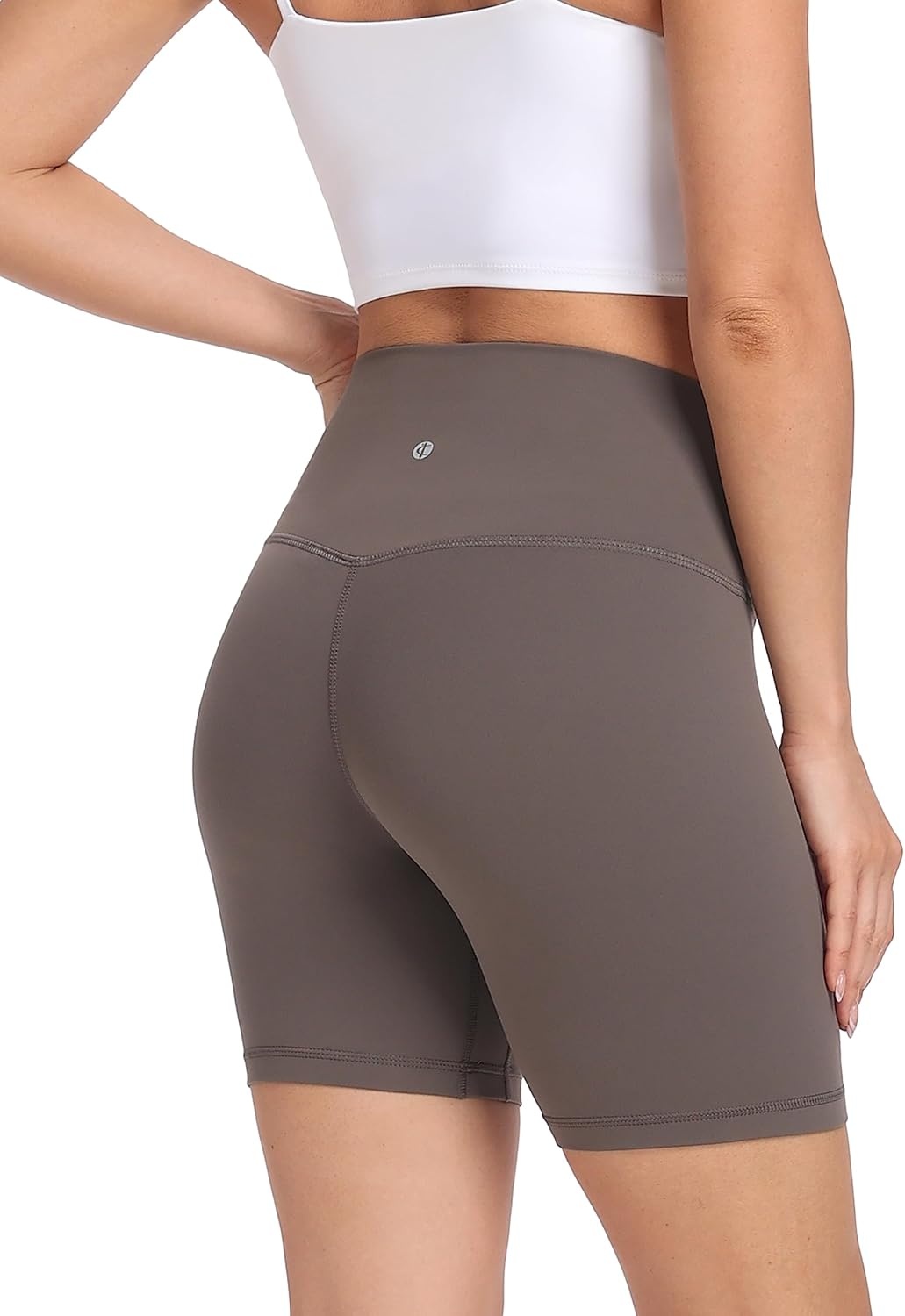 image:imageColorfulkoala Womens Dreamlux High Waisted Yoga Shorts 6 Inseam Workout TightsMajor Brown