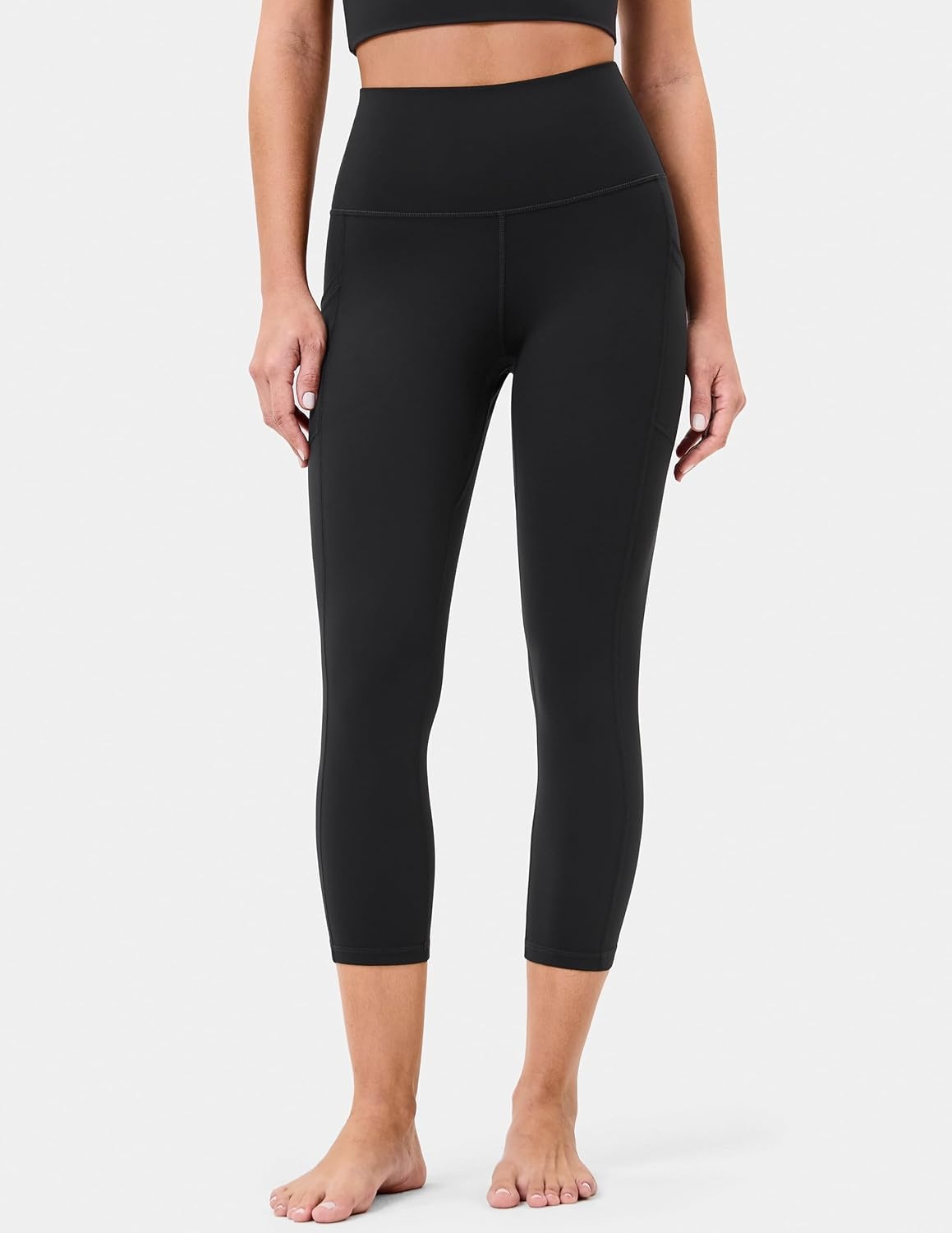 image:imageColorfulkoala Womens High Waisted Yoga Capris 21 Inseam Leggings with PocketsBlack