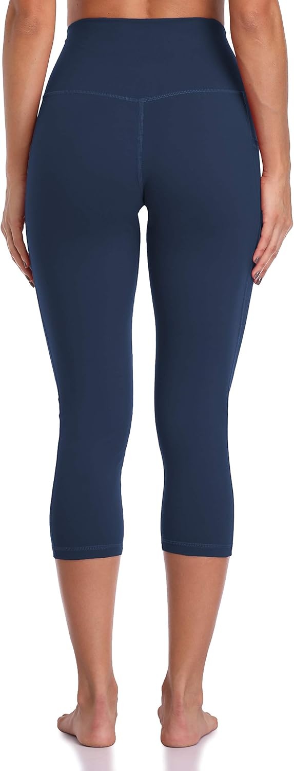 image:imageColorfulkoala Womens High Waisted Yoga Capris 21 Inseam Leggings with PocketsNavy