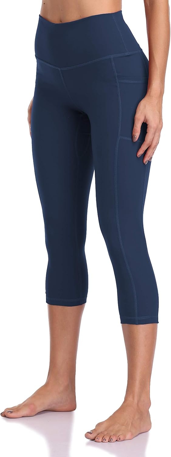 image:imageColorfulkoala Womens High Waisted Yoga Capris 21 Inseam Leggings with PocketsNavy