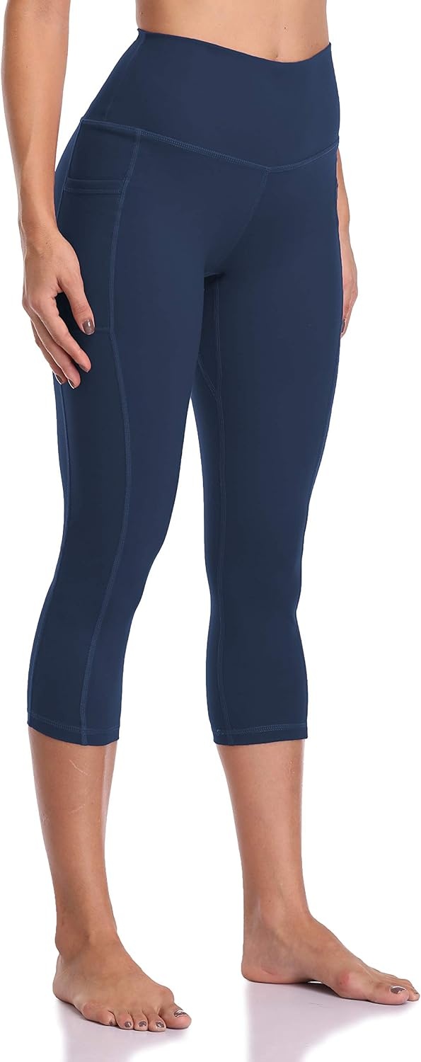 image:imageColorfulkoala Womens High Waisted Yoga Capris 21 Inseam Leggings with PocketsNavy