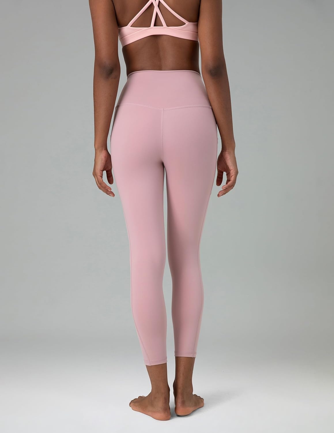 image:imageColorfulkoala Womens High Waisted Yoga Capris 21 Inseam Leggings with PocketsPink Sude