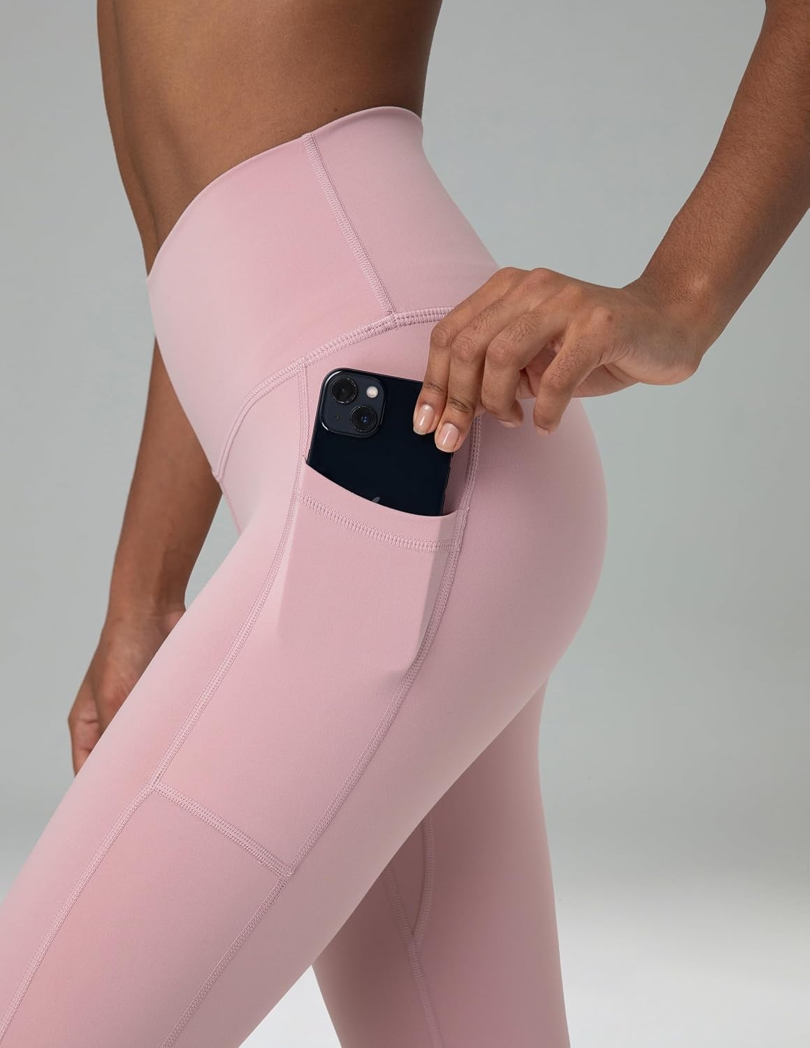image:imageColorfulkoala Womens High Waisted Yoga Capris 21 Inseam Leggings with PocketsPink Sude