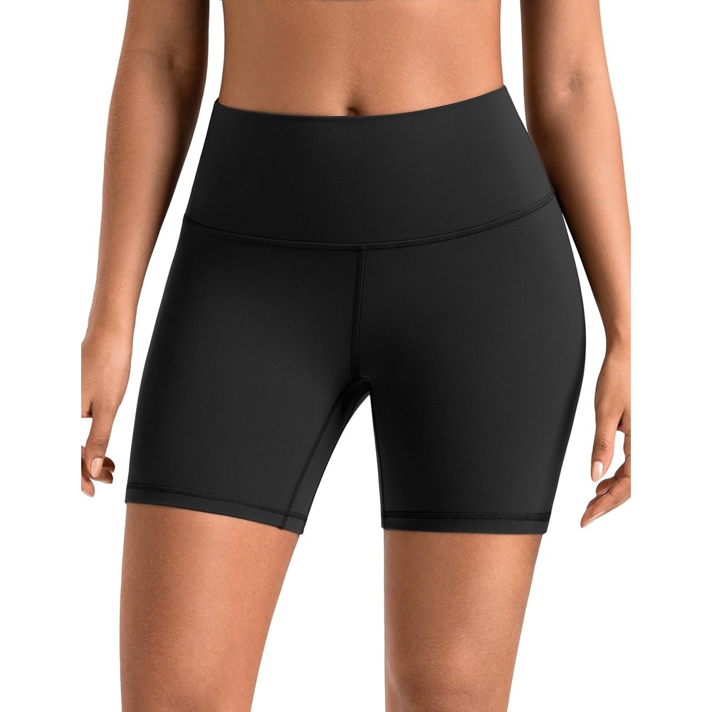 image:imageColorfulkoala Womens Dreamlux High Waisted Yoga Shorts 6 Inseam Workout TightsBlack