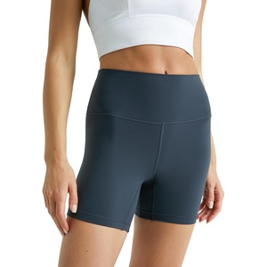 image:imageColorfulkoala Womens Dreamlux High Waisted Yoga Shorts 6 Inseam Workout TightsBlue Ink