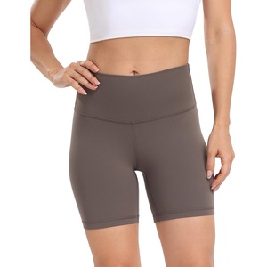 image:imageColorfulkoala Womens Dreamlux High Waisted Yoga Shorts 6 Inseam Workout TightsMajor Brown