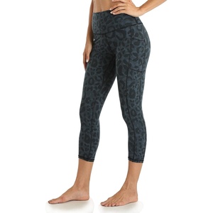 image:imageColorfulkoala Womens High Waisted Yoga Capris 21 Inseam Leggings with PocketsCyan Leopard