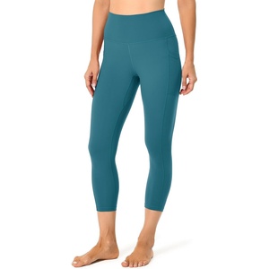 image:imageColorfulkoala Womens High Waisted Yoga Capris 21 Inseam Leggings with PocketsDark Teal