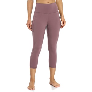 image:imageColorfulkoala Womens High Waisted Yoga Capris 21 Inseam Leggings with PocketsDusty Red