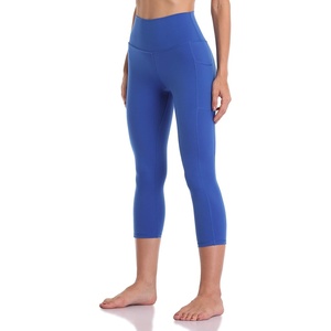 image:imageColorfulkoala Womens High Waisted Yoga Capris 21 Inseam Leggings with PocketsSapphire Blue