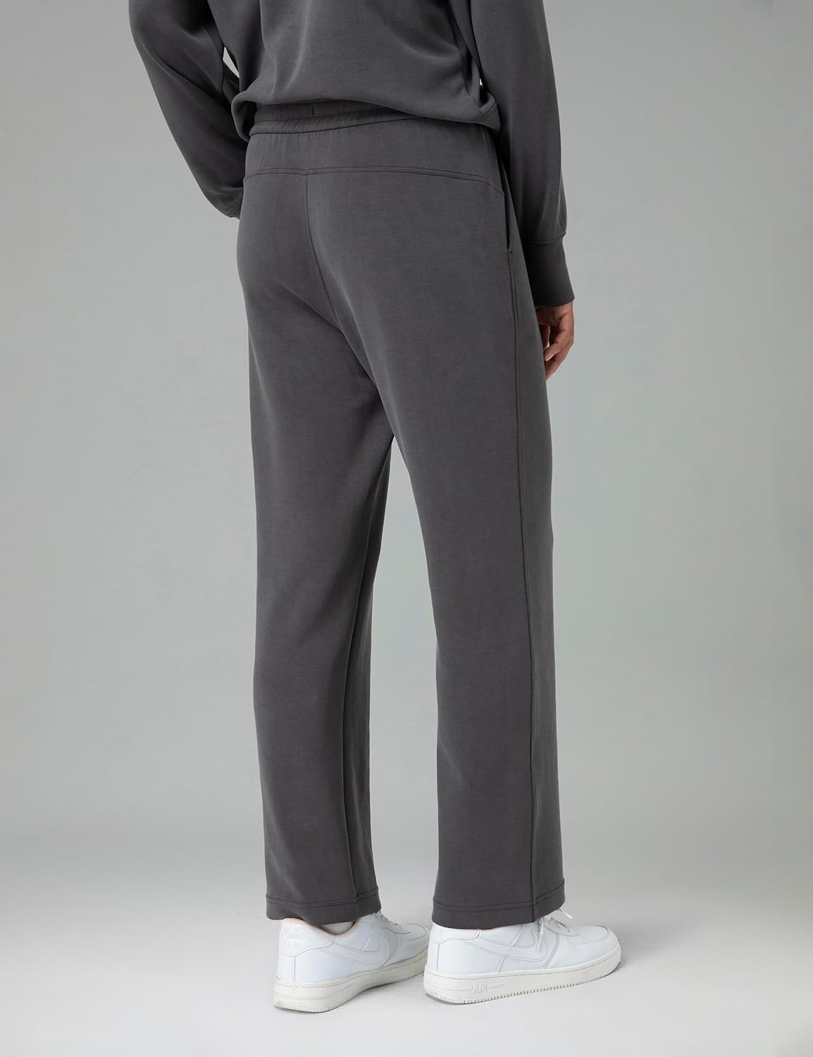 image:imageColorfulkoala Womens High Waisted Soft Drawstring Velvra Modal Sweatpants Wide Leg Casual Lounge Pants with PocketsDark Carbon