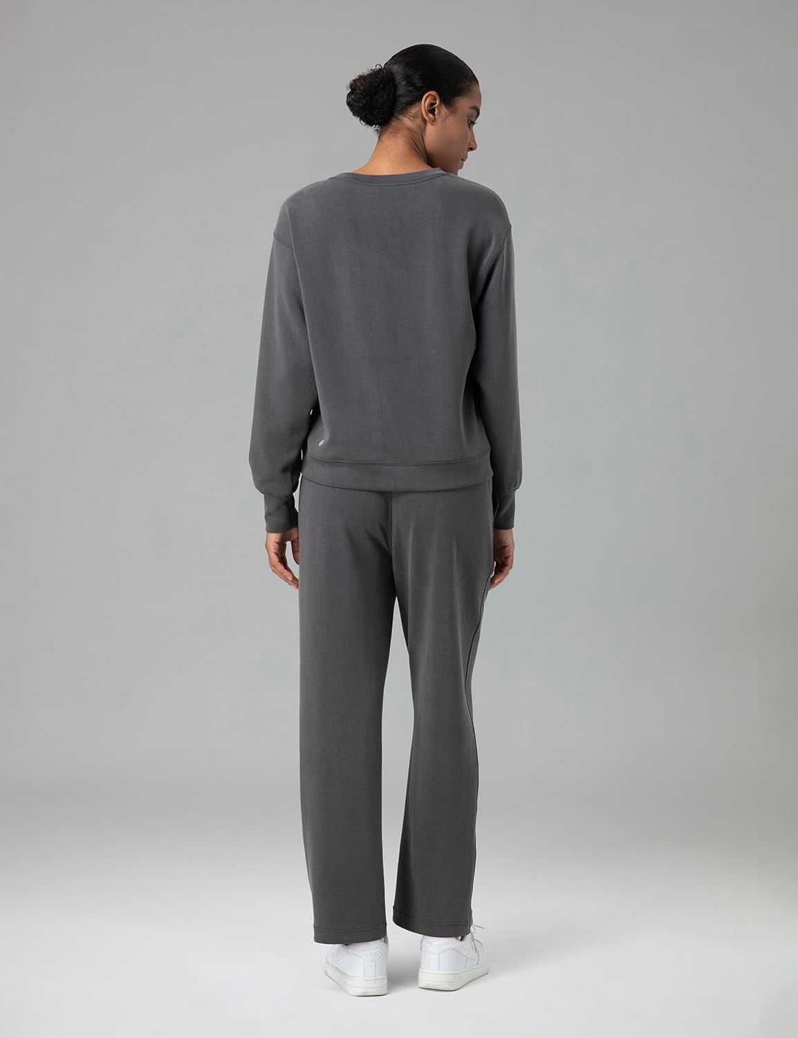 image:imageColorfulkoala Womens High Waisted Soft Drawstring Velvra Modal Sweatpants Wide Leg Casual Lounge Pants with PocketsDark Carbon