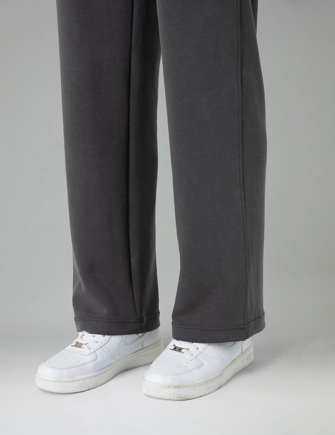 image:imageColorfulkoala Womens High Waisted Soft Drawstring Velvra Modal Sweatpants Wide Leg Casual Lounge Pants with PocketsDark Carbon