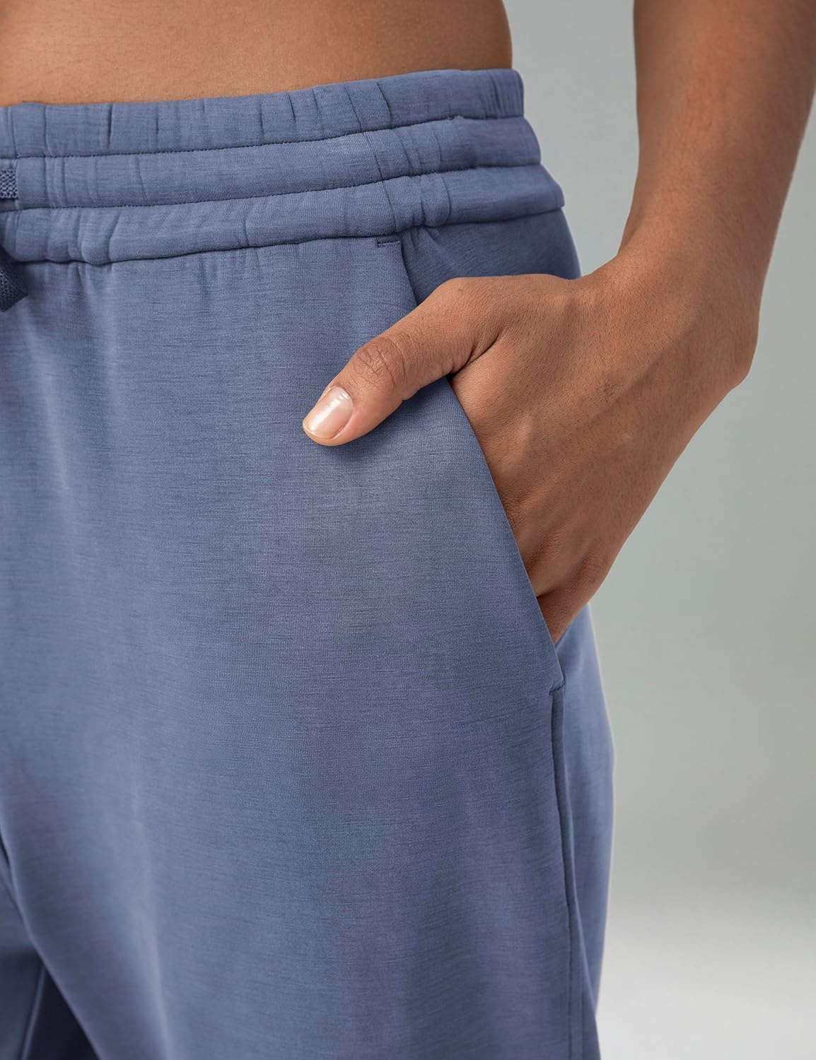 image:imageColorfulkoala Womens High Waisted Soft Drawstring Velvra Modal Sweatpants Wide Leg Casual Lounge Pants with PocketsNiagara Blue