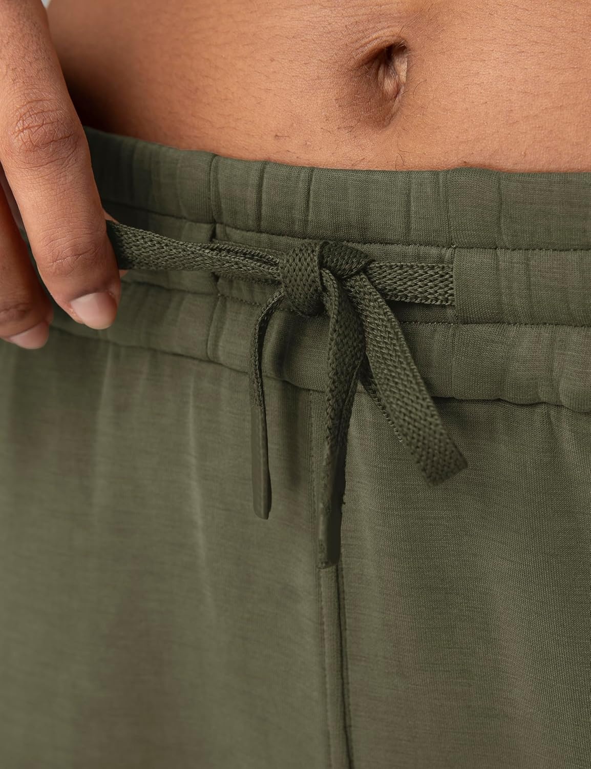 image:imageColorfulkoala Womens High Waisted Soft Drawstring Velvra Modal Sweatpants Wide Leg Casual Lounge Pants with PocketsOlive Green
