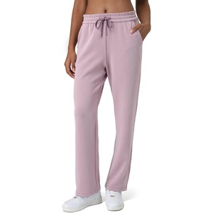 image:imageColorfulkoala Womens High Waisted Soft Drawstring Velvra Modal Sweatpants Wide Leg Casual Lounge Pants with PocketsElderberry