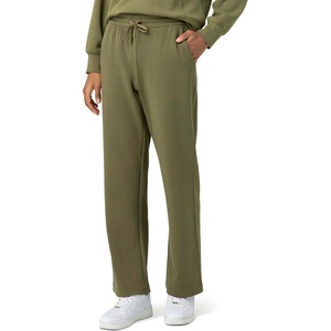 image:imageColorfulkoala Womens High Waisted Soft Drawstring Velvra Modal Sweatpants Wide Leg Casual Lounge Pants with PocketsOlive Green