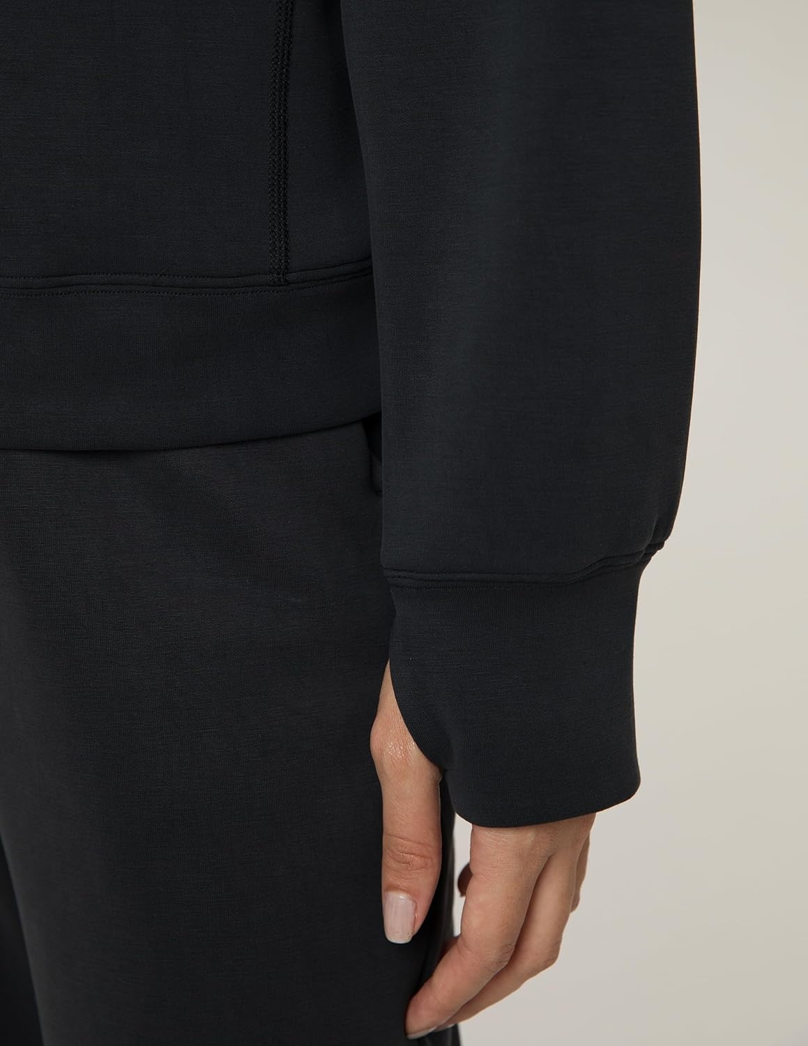 image:imageColorfulkoala Womens Long Sleeve Athletic Sweatshirt Crewneck Velvra Modal Pullover TopsBlack