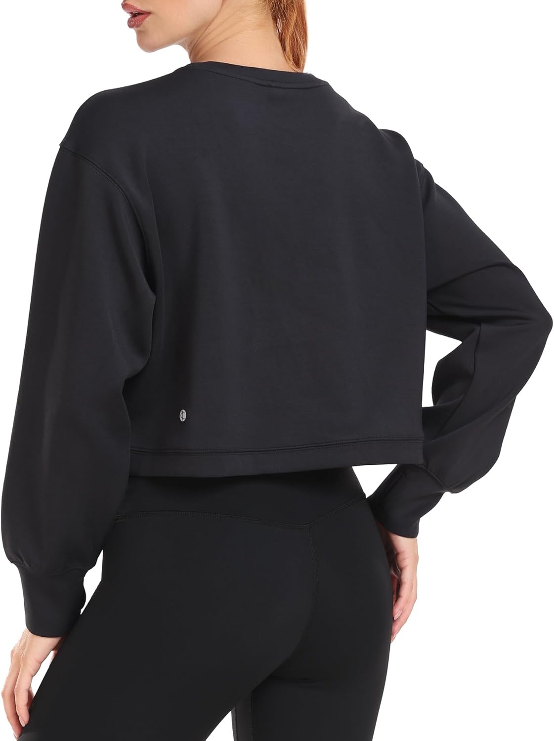 image:imageColorfulkoala Womens Long Sleeve Athletic Sweatshirt Crewneck Velvra Modal Pullover TopsBlack