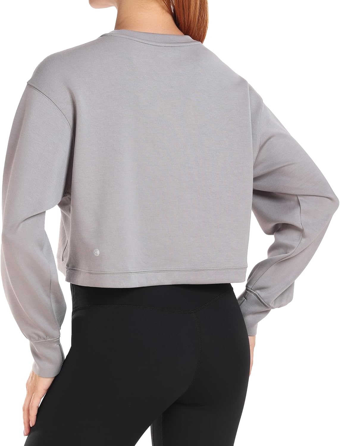image:imageColorfulkoala Womens Long Sleeve Athletic Sweatshirt Crewneck Velvra Modal Pullover TopsCharcoal Grey