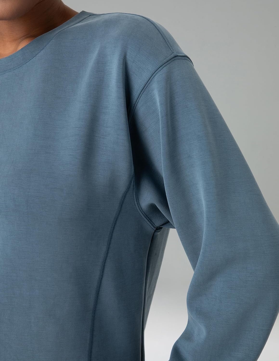 image:imageColorfulkoala Womens Long Sleeve Athletic Sweatshirt Crewneck Velvra Modal Pullover TopsDark Jasper