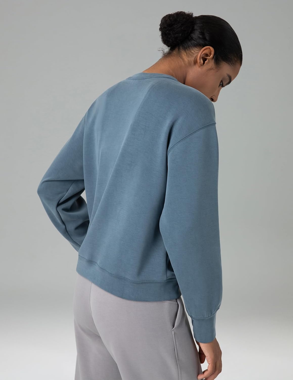 image:imageColorfulkoala Womens Long Sleeve Athletic Sweatshirt Crewneck Velvra Modal Pullover TopsDark Jasper