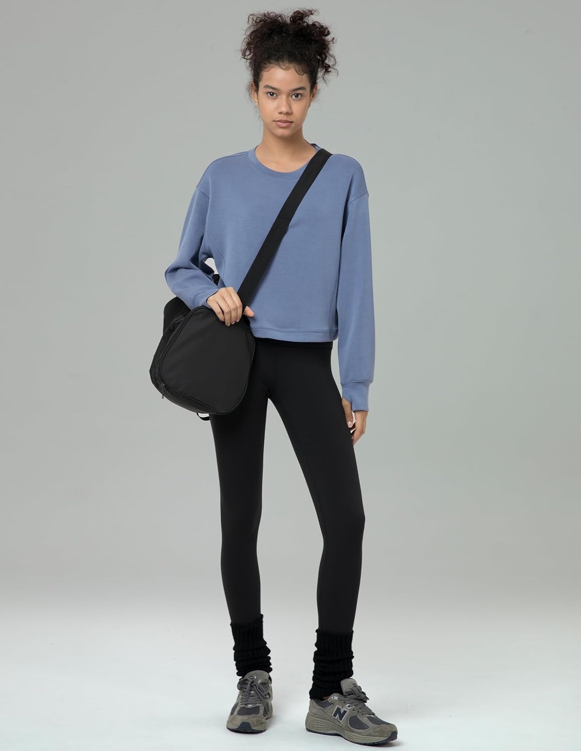 image:imageColorfulkoala Womens Long Sleeve Athletic Sweatshirt Crewneck Velvra Modal Pullover TopsNiagara Blue