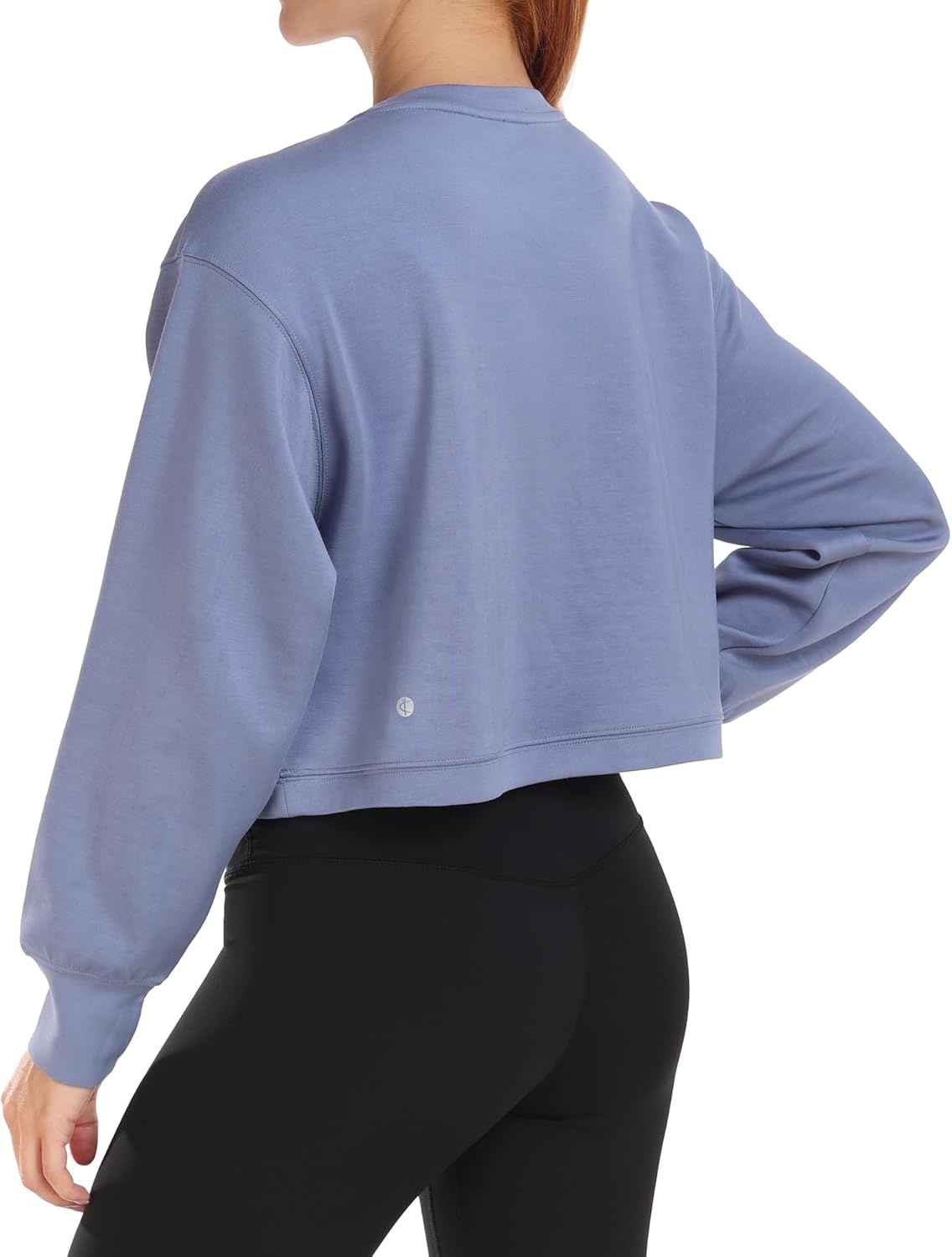 image:imageColorfulkoala Womens Long Sleeve Athletic Sweatshirt Crewneck Velvra Modal Pullover TopsNiagara Blue