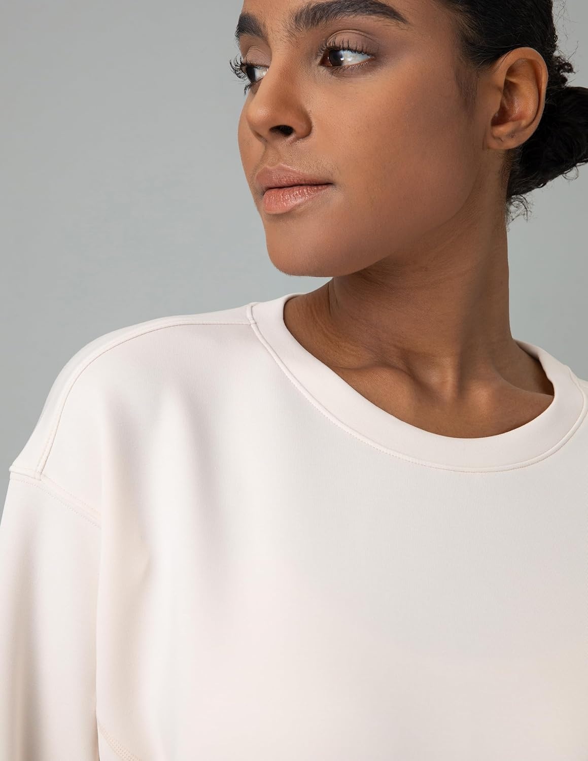 image:imageColorfulkoala Womens Long Sleeve Athletic Sweatshirt Crewneck Velvra Modal Pullover TopsPink Sude