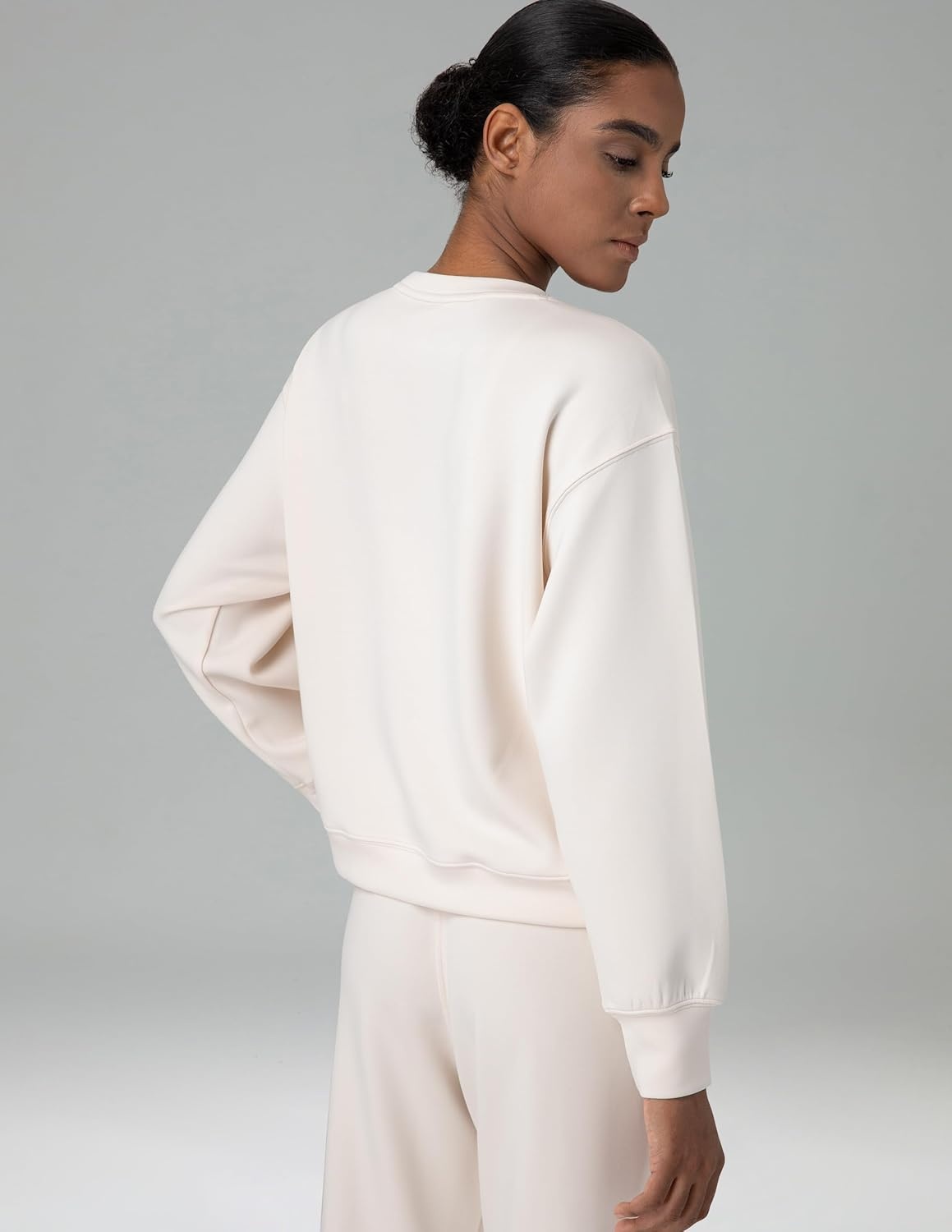 image:imageColorfulkoala Womens Long Sleeve Athletic Sweatshirt Crewneck Velvra Modal Pullover TopsPink Sude