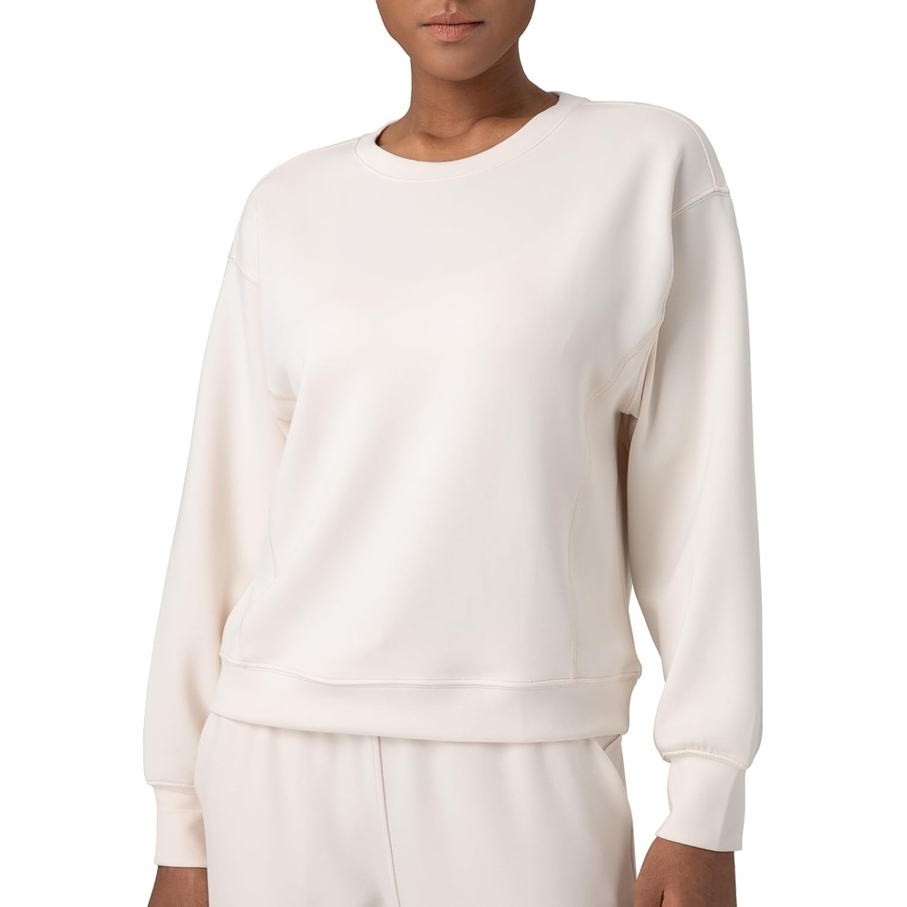 image:imageColorfulkoala Womens Long Sleeve Athletic Sweatshirt Crewneck Velvra Modal Pullover TopsPink Sude
