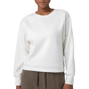 image:imageColorfulkoala Womens Long Sleeve Athletic Sweatshirt Crewneck Velvra Modal Pullover TopsWhite