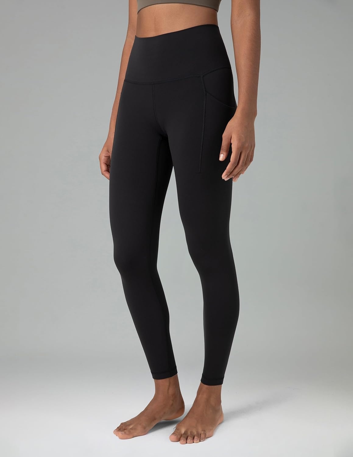 image:imageColorfulkoala Womens Dreamlux High Waisted Workout Leggings 25 28 Inseam Yoga Pants with PocketsBlack
