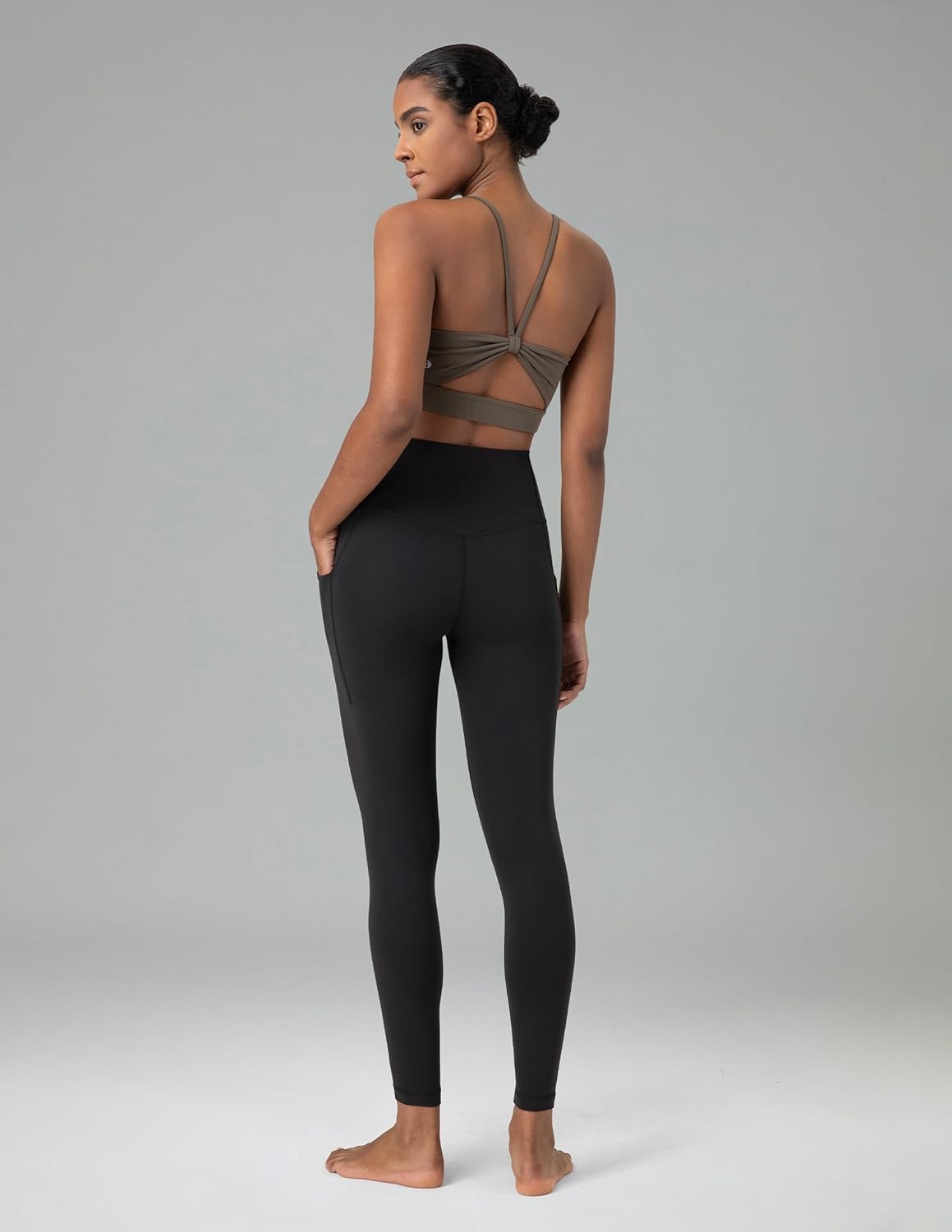 image:imageColorfulkoala Womens Dreamlux High Waisted Workout Leggings 25 28 Inseam Yoga Pants with PocketsBlack