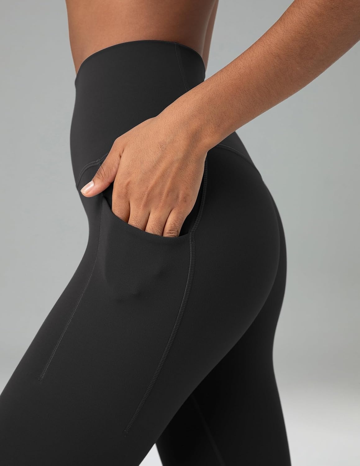 image:imageColorfulkoala Womens Dreamlux High Waisted Workout Leggings 25 28 Inseam Yoga Pants with PocketsBlack