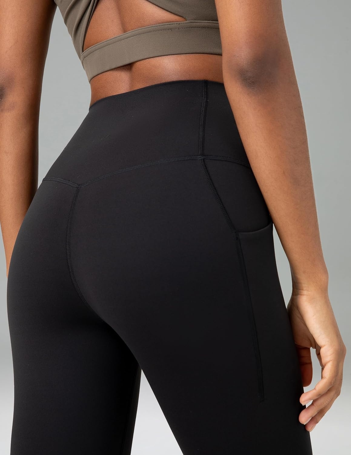 image:imageColorfulkoala Womens Dreamlux High Waisted Workout Leggings 25 28 Inseam Yoga Pants with PocketsBlack