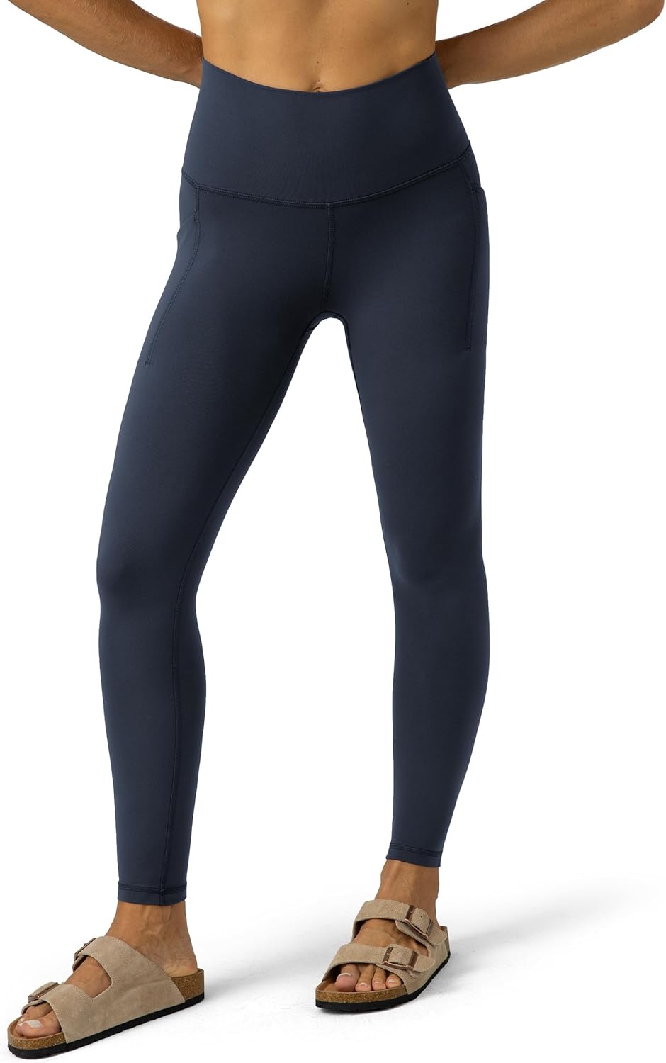 image:imageColorfulkoala Womens Dreamlux High Waisted Workout Leggings 25 28 Inseam Yoga Pants with PocketsBlue Ink
