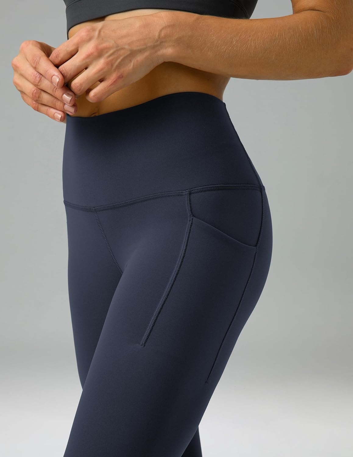 image:imageColorfulkoala Womens Dreamlux High Waisted Workout Leggings 25 28 Inseam Yoga Pants with PocketsBlue Ink