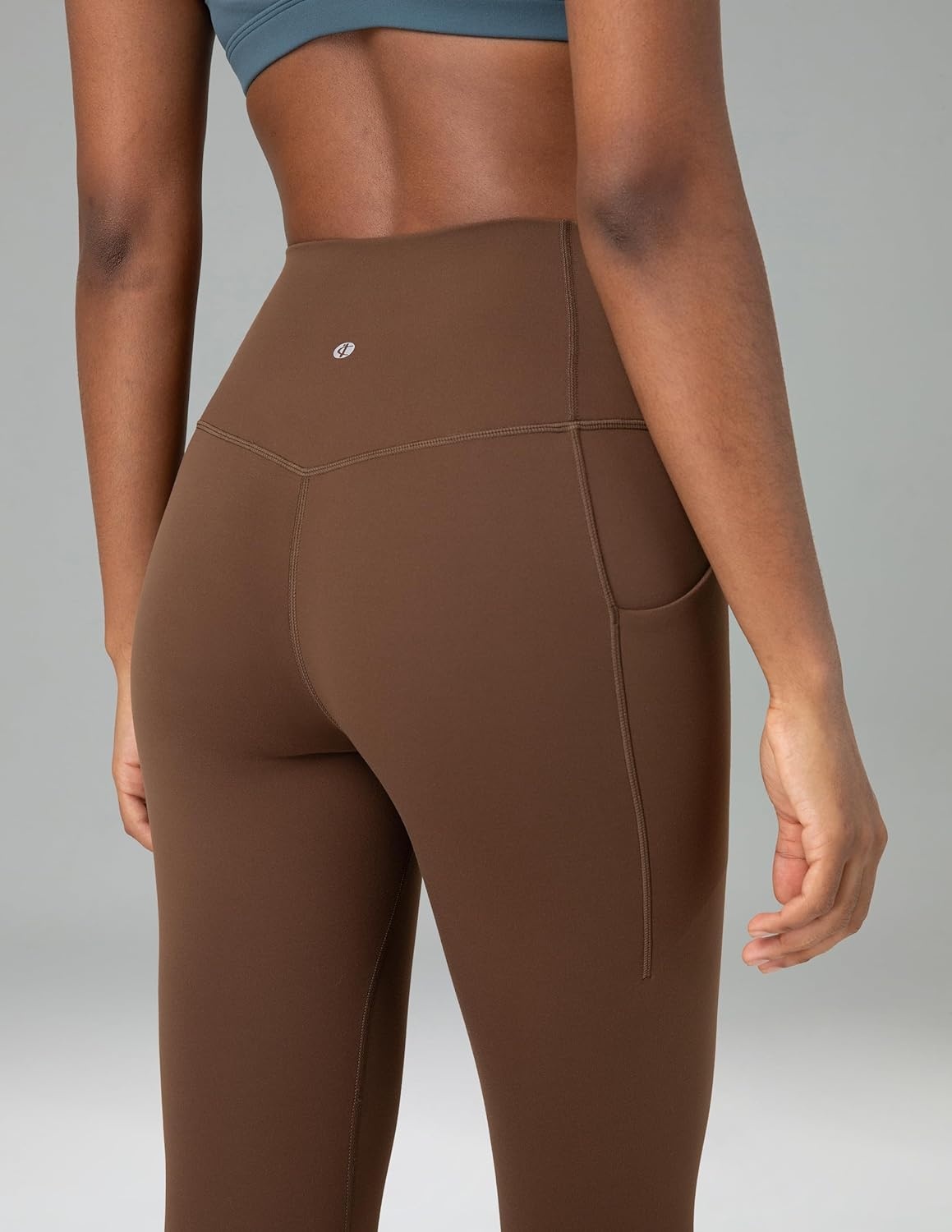 image:imageColorfulkoala Womens Dreamlux High Waisted Workout Leggings 25 28 Inseam Yoga Pants with PocketsCocoa